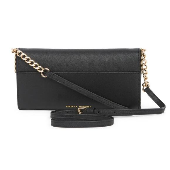 Rebecca Minkoff Cleo Wallet on a Chain - Black - Picture 2 of 8